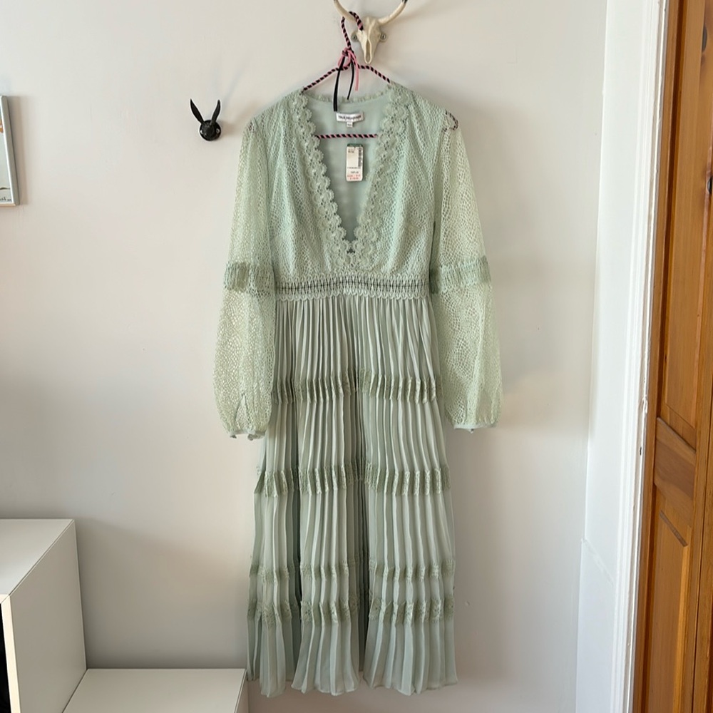Gorgeous True Decadence at Simons light moss green dress